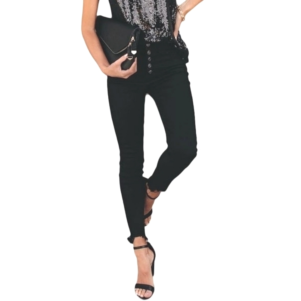 KanCan Women’s Evie Ultra High Rise Black Super Skinny Jean 5/26